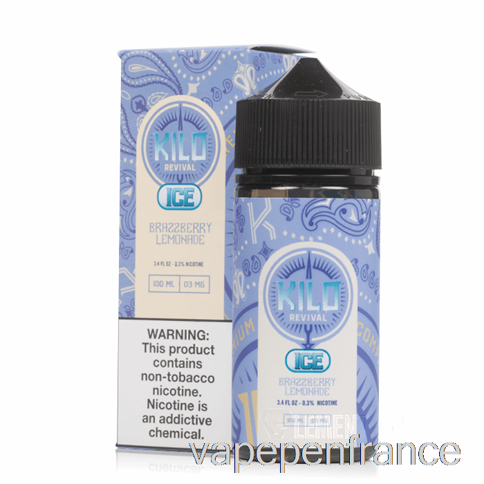 Limonade Glacée Aux Framboises - Kilo Revival - 100 Ml 3 Mg Stylo Vape